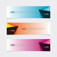 Modern vector banner web background abstract design template