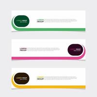 Modern vector banner web background abstract design template