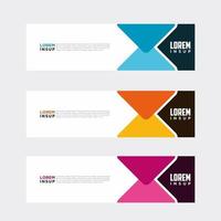 Modern vector banner web background abstract design template