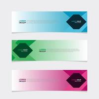 Modern vector banner web background abstract design template