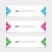 Modern vector banner web background abstract design template