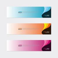 Modern vector banner web background abstract design template