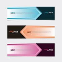 Modern vector banner web background abstract design template