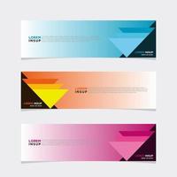 Modern vector banner web background abstract design template