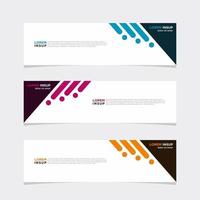 Modern vector banner web background abstract design template