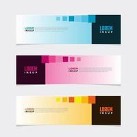 Modern vector banner web background abstract design template