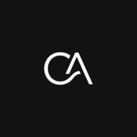 ca logo monograma plantilla de diseño moderno vector