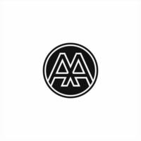 aa logo monograma plantilla de diseño moderno vector