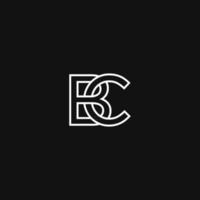 bc logo monograma plantilla de diseño moderno