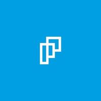 pp logo monograma plantilla de diseño moderno vector