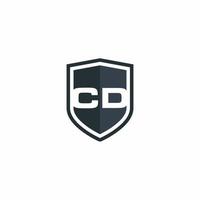cd logo monograma plantilla de diseño moderno vector