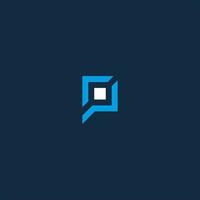 P Logo monogram modern design template vector