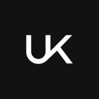 plantilla de diseño moderno del monograma del logotipo del Reino Unido vector