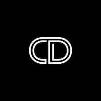 CD Monogram Initial Capital Letter Design Modern Template vector