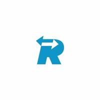 r logo monograma plantilla de diseño moderno vector