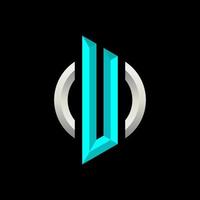 Initial U Gaming eSport Logo Design Modern Template vector