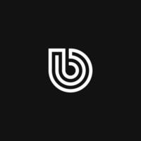 b logo monograma plantilla de diseño moderno