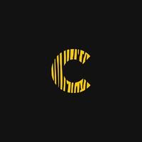 c logo monograma plantilla de diseño moderno