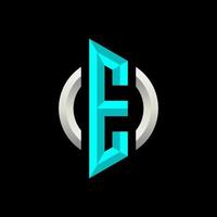 Initial E Gaming eSport Logo Design Modern Template vector