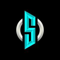 Initial S Gaming eSport Logo Design Modern Template vector