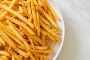 A plate of french fries photo