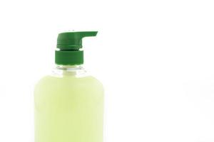 Liquid soap bottle isolated on white background photo