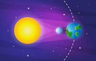 Fondo de infografía de eclipse solar vector