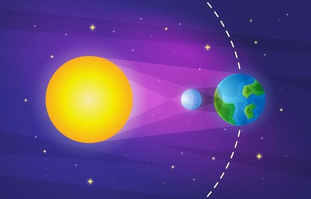 Solar Eclipse Infographic Background
