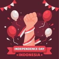 día de la independencia de indonesia vector