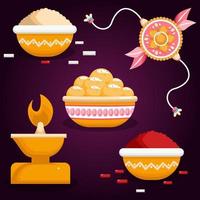 elementos raksha bandhan vector