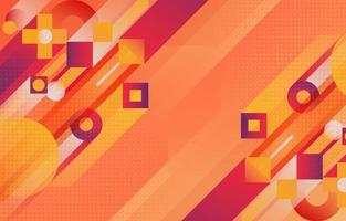 Creative Abstract Overlapping Geometric Orange Red vector