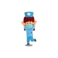 Nurse Happy Character Design Vector illustration for International Nurse Day