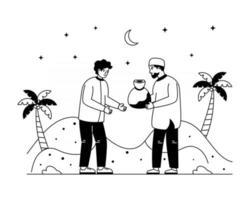 Give Alms for Ramadan vector