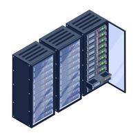 sala de servidores de datos vector
