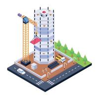 Modern Construction site vector