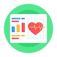Cardiac heart Rate Report vector