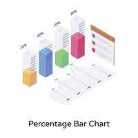 gráfico de barras de porcentaje vector