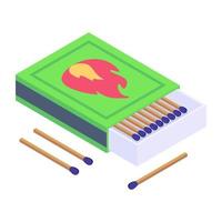 Match Box Camping Accessory vector