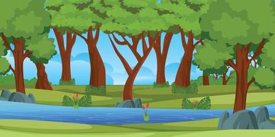 Forest Scenery and Tree vector