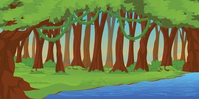 Forest Scenery and Tree vector