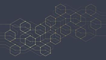 líneas geométricas abstractas. conexión y red social. concepto con líneas y puntos. diseño minimalista. vector