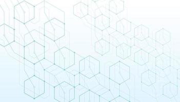 Abstract lines and dots connect on white background. Technology connection digital data and big data concept. vector