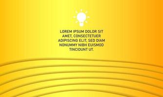 Beautiful Yellow Presentation Background With Curved Lines vector