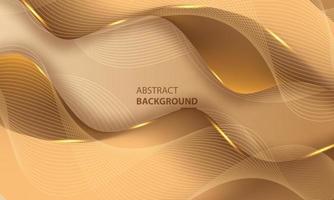 Abstract luxury golden lines background with glow effect vector