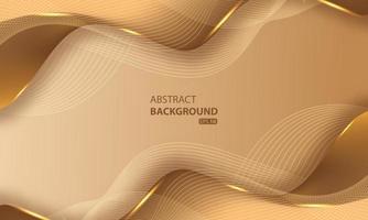 Abstract luxury golden lines background with glow effect vector