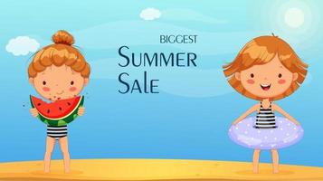 Hello summer concept. Summer sale vector