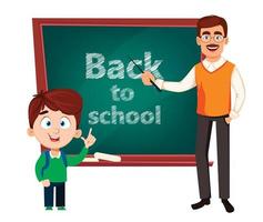 Back to school. Teacher man cartoon character vector