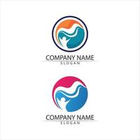 Logotipo de la comunidad de personas y escenografía para la red empresarial y el icono social. vector