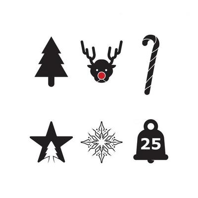 icon set vector formerry Christmas icon Tree vector illustration and logo design