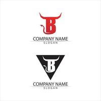 B Letter vector illustration font logo and business